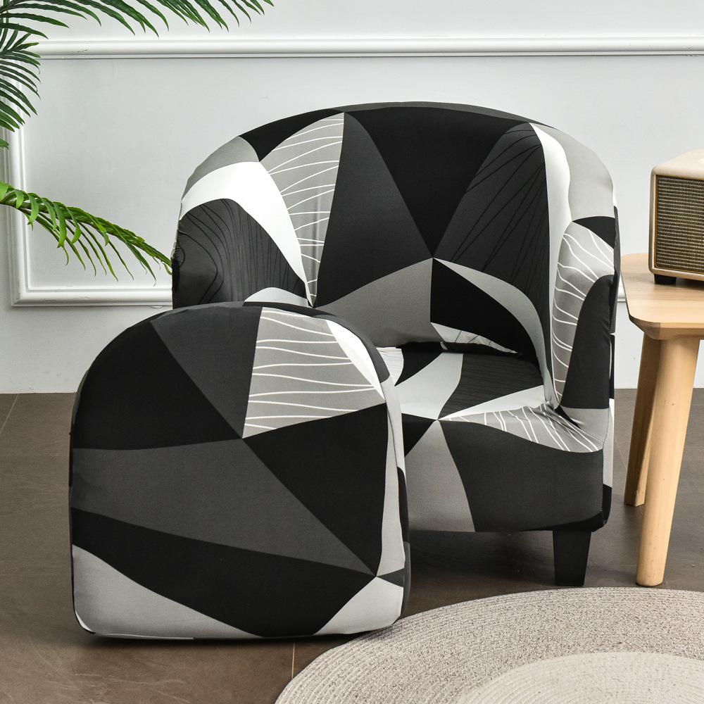 Semi-Circular Club Chair Protective Sofa Cover