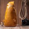 Bright Women's Sling Bag Over the Shoulder Made of Eco-leather VINTAGE Bag 22753 Yellow