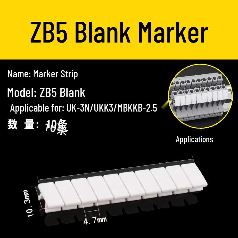 UK 2.5B/5/6/10N Rail Mount Terminal Block with Non-Stripping Screw Clip