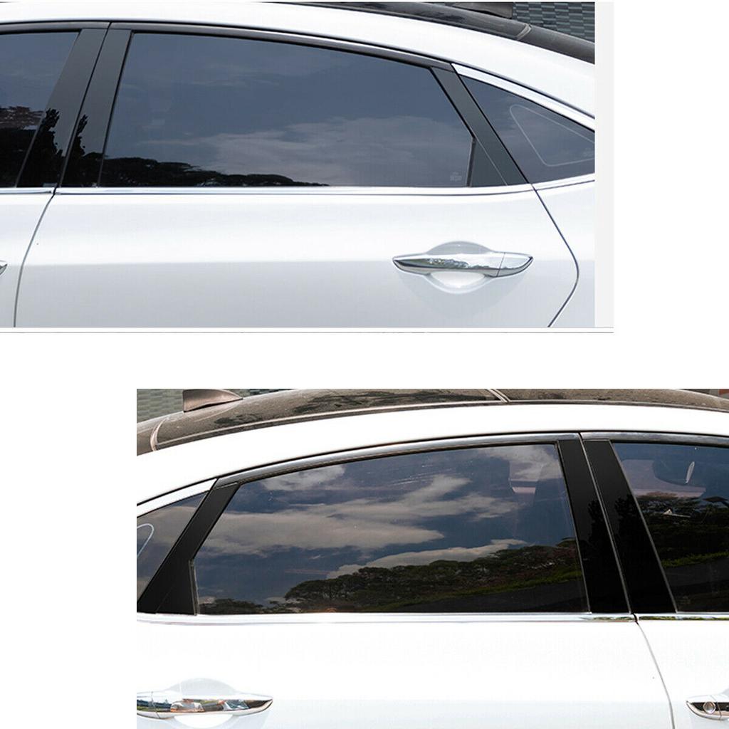 6pcs/set Car Door Window Pillars B-pillar Post Trim Stickers PC Plastic for Toyota Corolla 2014-2018