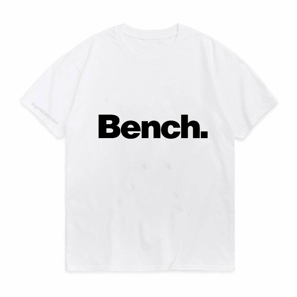 Mens Summer Cotton High Quality Fashionable Casual Sports Loose Bench Printed Round Neck Short Sleeve Tshirt Top