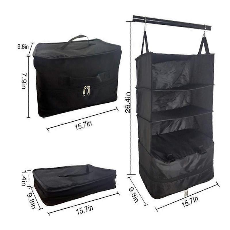 Zewnętrzna podróż służbowa trójwarstwowa wisząca torba do przechowywania ubrań składana siatkowa torba do przechowywania