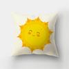 Yellow Cartoon Print Decorative Pillowcase Living Room Office Ornaments Home Pillowcase