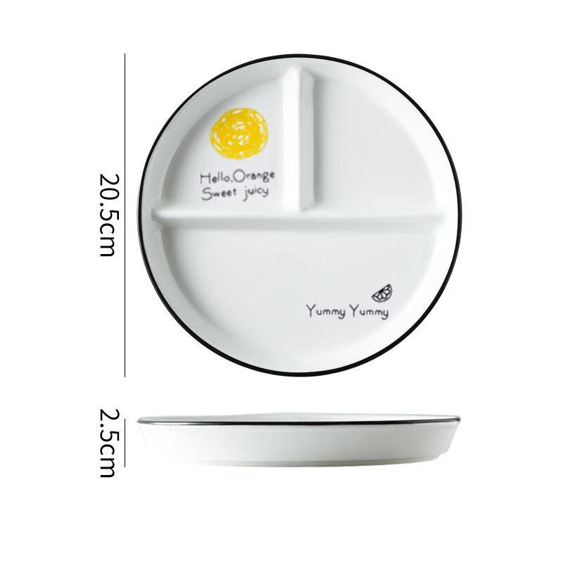 Nierxin 211 Keramický talíř s přihrádkami pro kontrolu porcí