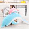 30-160cm Soft Dolphin Plush Toy Cute Stuffed Animal Pillow Nap Cushion Creative Birthday Gift for Girls and Kids