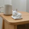 3D Printed Bulldog Figurine, Cute Sleeping Dog Statue, Collectible Animal Ornaments for Car, Office Desk Decor