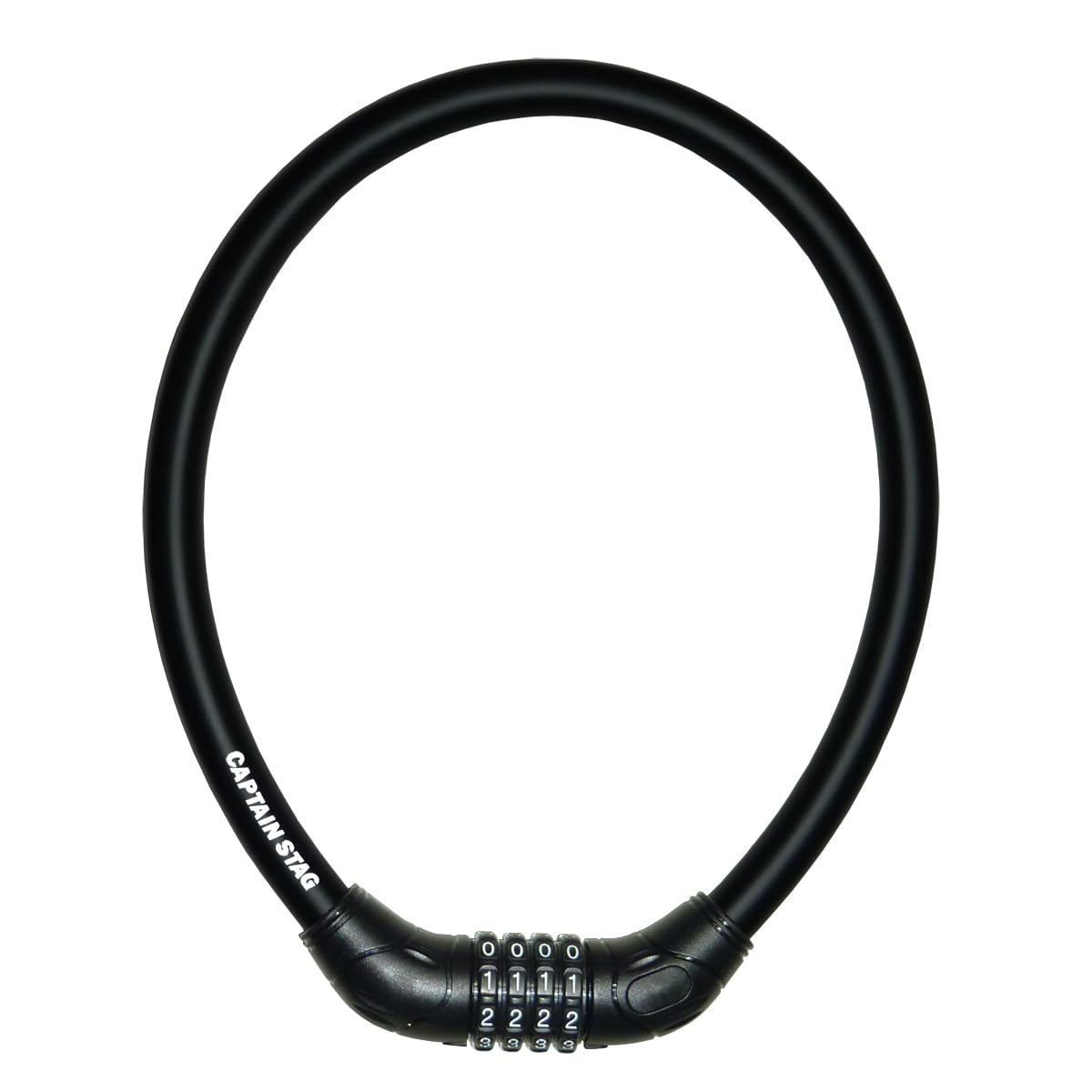 

Captain Stag Bicycle Extra Thick Wire 60cm Wire Adjustable Lock, 4-Dial Lock, Length/18mm Diameter/73cm Circumference, Dial, Straight, Black, Y-4298 чёрный