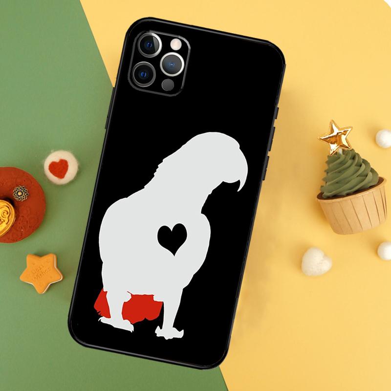 African Grey Parrot Phone Case For iPhone 17 16 14 13 12 11 15 Pro Max 12 13 Mini 16E 17 Air Shockproof Cover