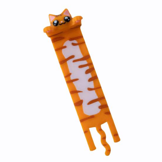 Hanging Cat Bookmark Plastic 3D Printed Long Body Kitten Book Page Marker Animal Decoration Book Lovers Birthday Christmas Gift