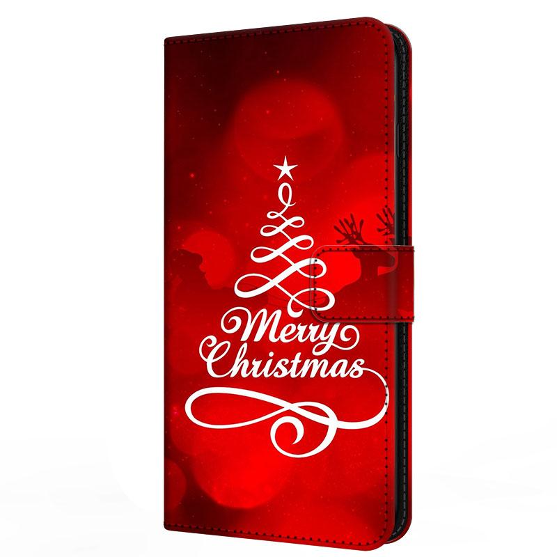 Cover For Xiaomi Poco F7 F 7 Relief Stand Book Flip Leather Case Merry Christmas Magnetic Wallet Protector Redmi Turbo 4 Pro