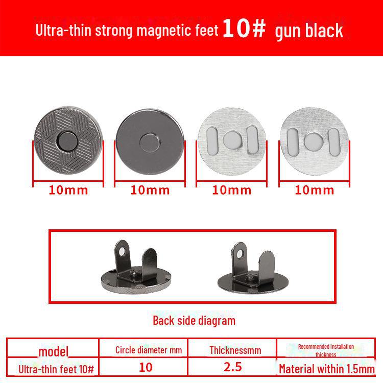 

Магнитная пряжка с двумя колпачками, сшитая вручную, с заклепкой