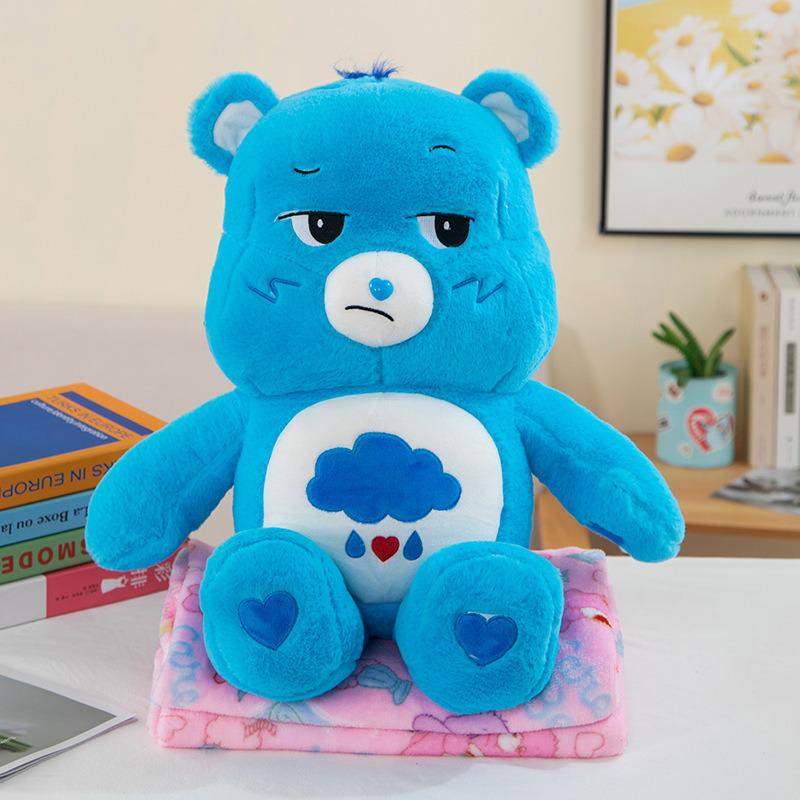 Strawberry Hugging Pig & Little Bear Plush Toy Blanket – Dual-use Nap & Travel Comfort for Kids