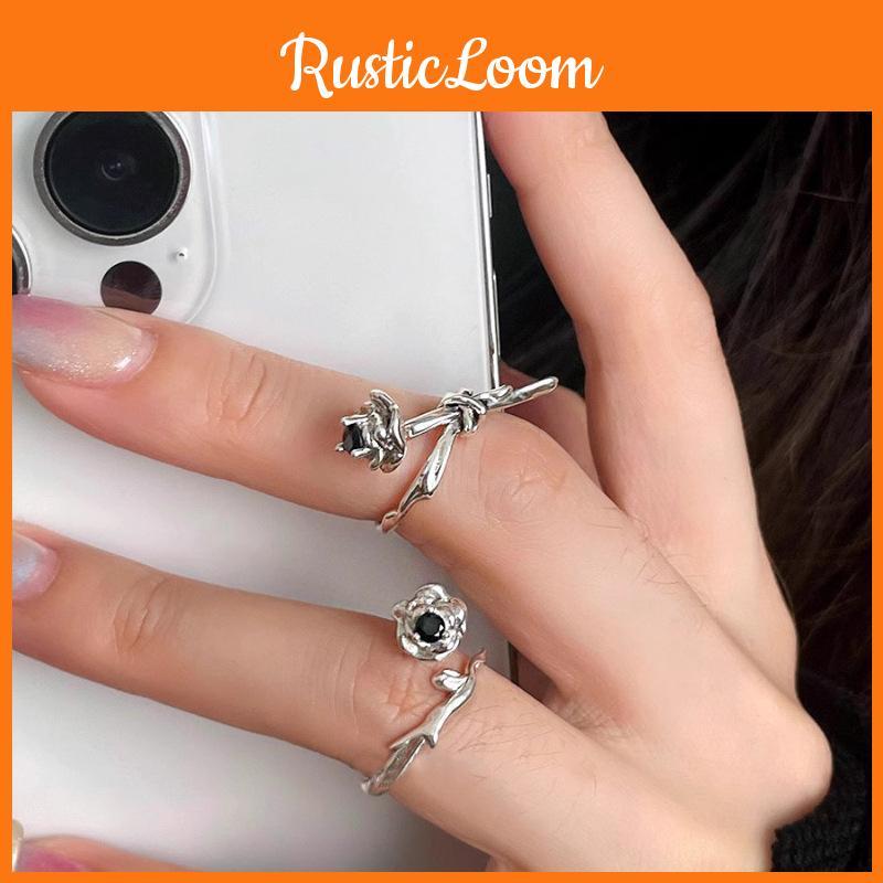 Chic Geometric Adjustable Ring For Women Fashionable Statement Jewelry 2024