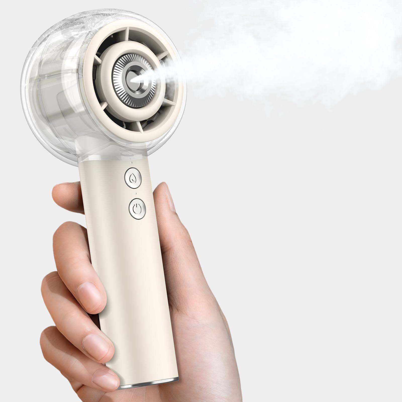 

Ultra-Fast Spray Handheld Fan: 10,000 RPM Extreme Cooling & Hydration English Color Box + Manual грязно-белый