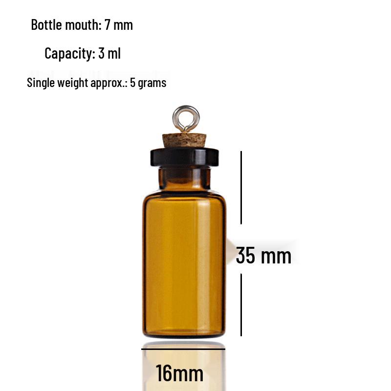 Mini Special-Shaped Glass Wishing Bottle Pendant with Cork for DIY