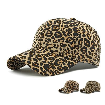 Leopard Print Baseball Cap Women's Hard Top Outdoor Sun Visor Cap