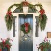 Hanging Vine Artificial Plant with Faux Pine Needles and Cones for Christmas and Home Decor