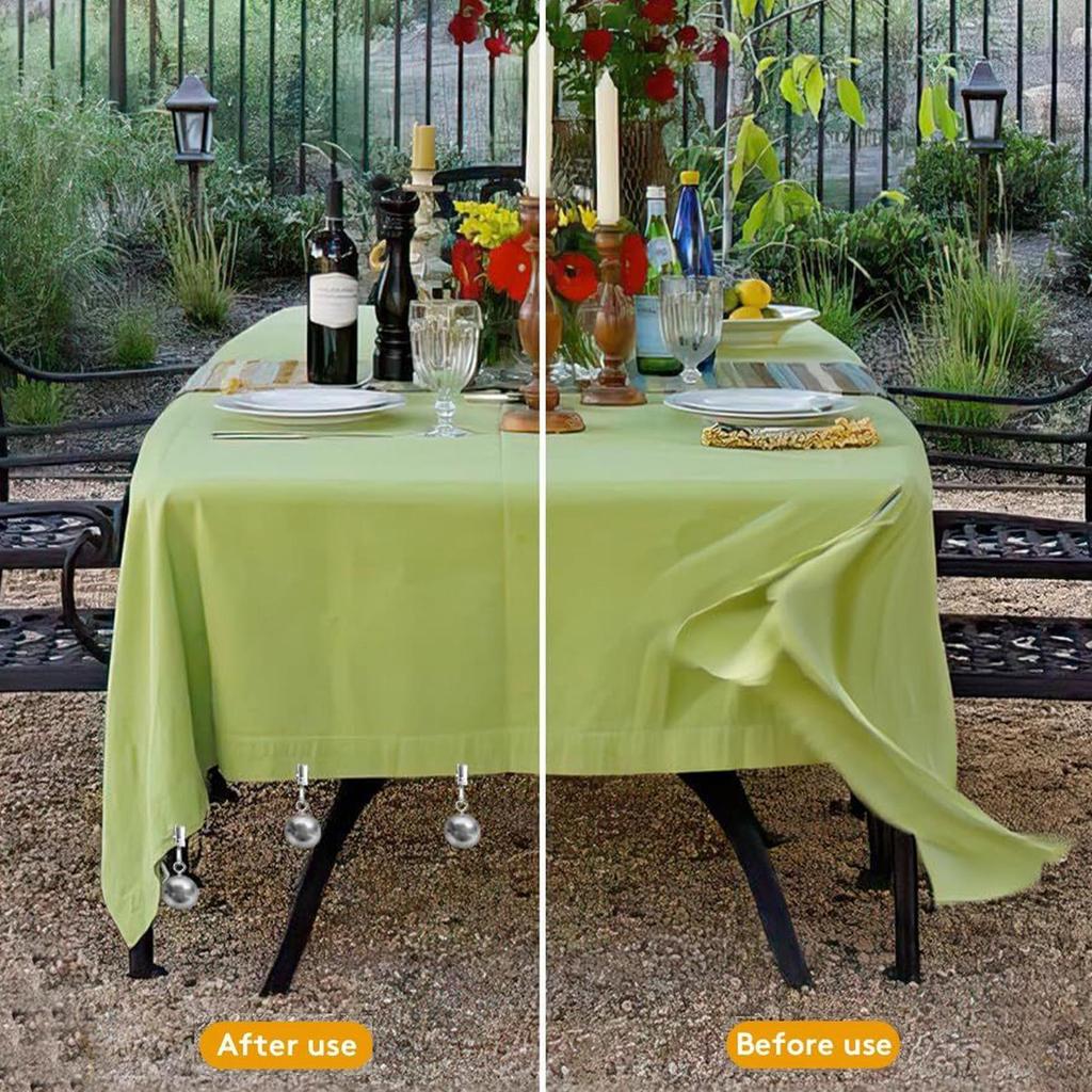 Flag Weights For Wind 12 Pieces Stainless Holder Drapery Holder With Clamp For Outdoor Picnic Party Dining Kitchen Patio Camping