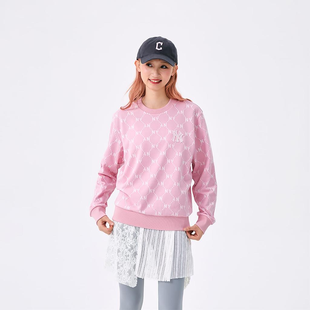 MLB MONOGRAM SS25 Sweatshirt Unisex Pink 3AMTM0151-50PKM