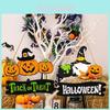 Spooky Halloween Decor Wooden Pumpkin Gnome Hanging Ornament For Festive Celebrations