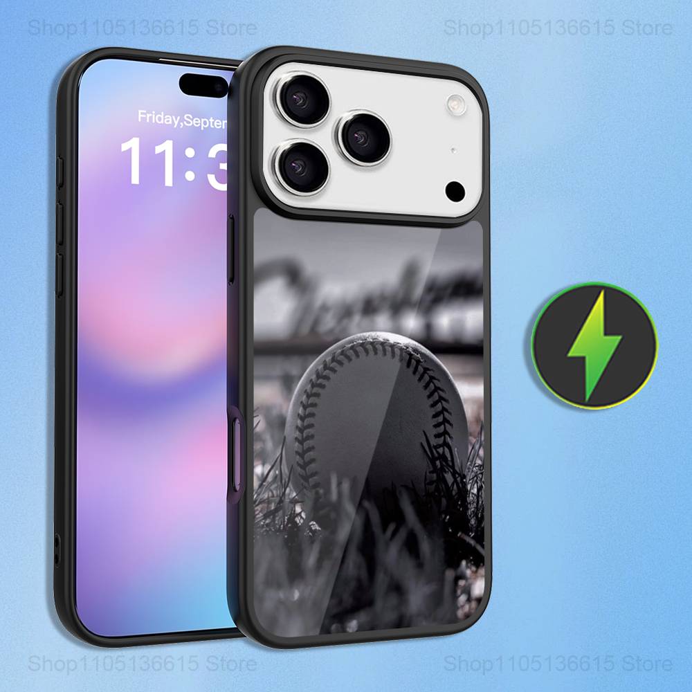 Sport Baseball Phone Case For iPhone 16,15,17,14,13,12,11,Pro,Max,Plus,Mini,Magsafe,Magnetic Wireless Charging Case