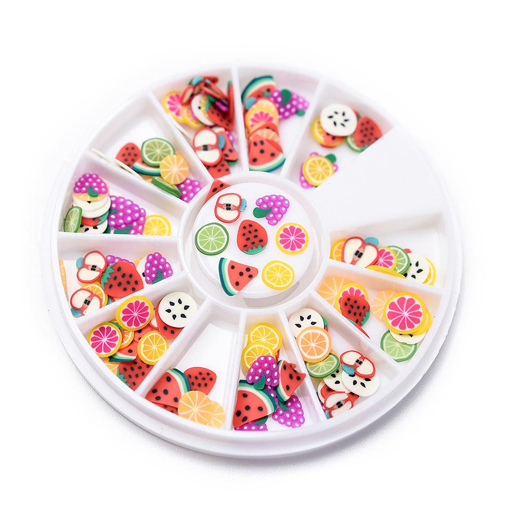 kads 3D ovocné plátky Dekorace na nehty Polymerová hmota Drobné květinové vzory motýlů Potřeby Nehty Příslušenství Dekorace