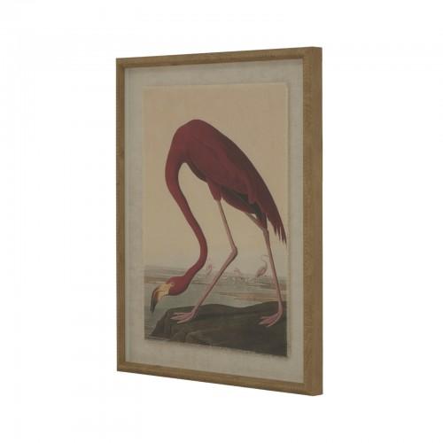 Hill Interiors Flora & Fauna Collection Flaming Linen Framed Wall Art