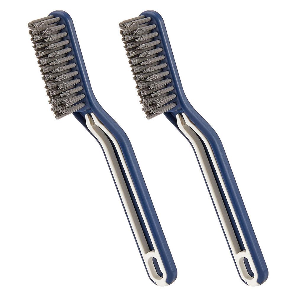 2 Stück Spaltenreinigungsbürste Toilettenbürste Multifunktionale Bodenfugenbürste Langer Griff für Wand Bodenfliesen Fenster