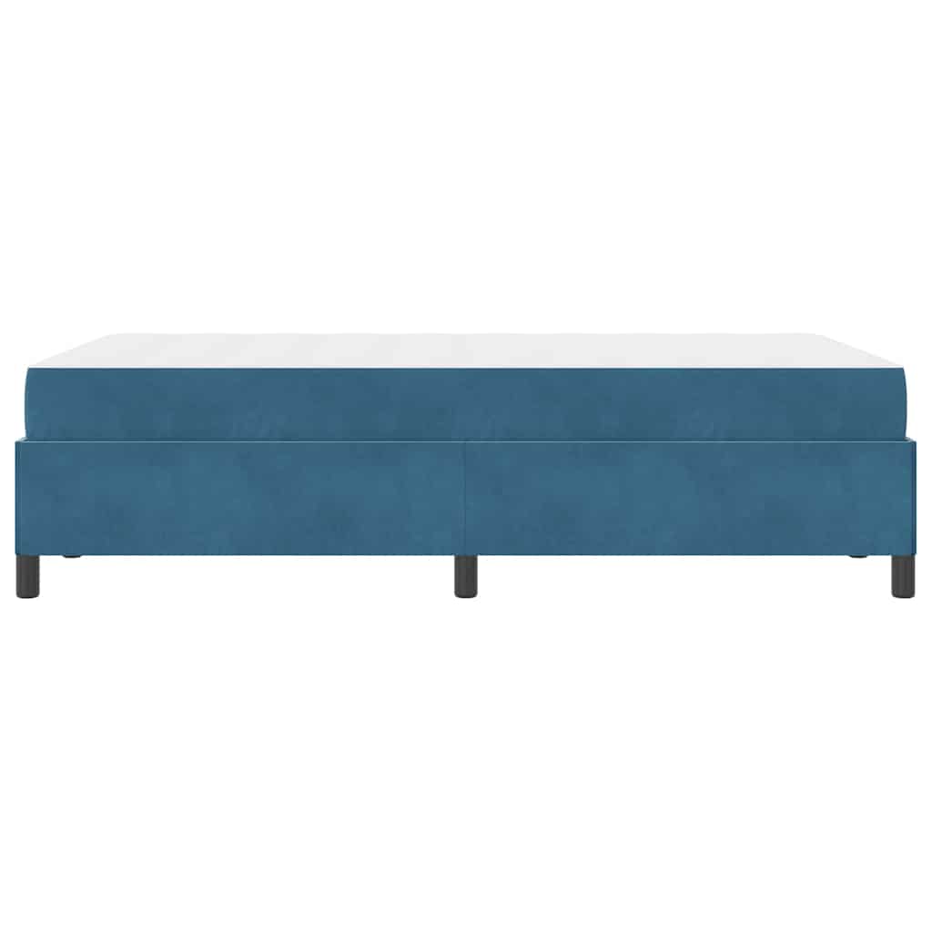 Bed Frame with Mattress Dark Blue 120 x 190 cm Fabric