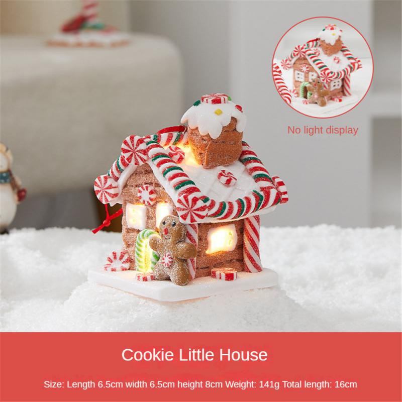 Crăciun decorațiuni suspendate cu LED-uri, casă de turtă dulce iluminată, pom de Crăciun, decor suspendat, casă de păpuși, decor pentru sărbători