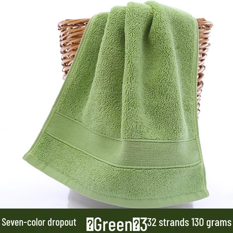 Thick Absorbent Pure Cotton Face Towel with Embroidered Logo for Adults