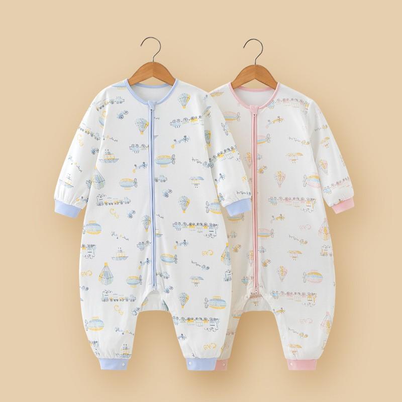 Cotton Baby Sleeping Bag With Dual Zippers A-Grade Soft Breathable Legged Sleepwear 1-3 Years Toddlers Fall