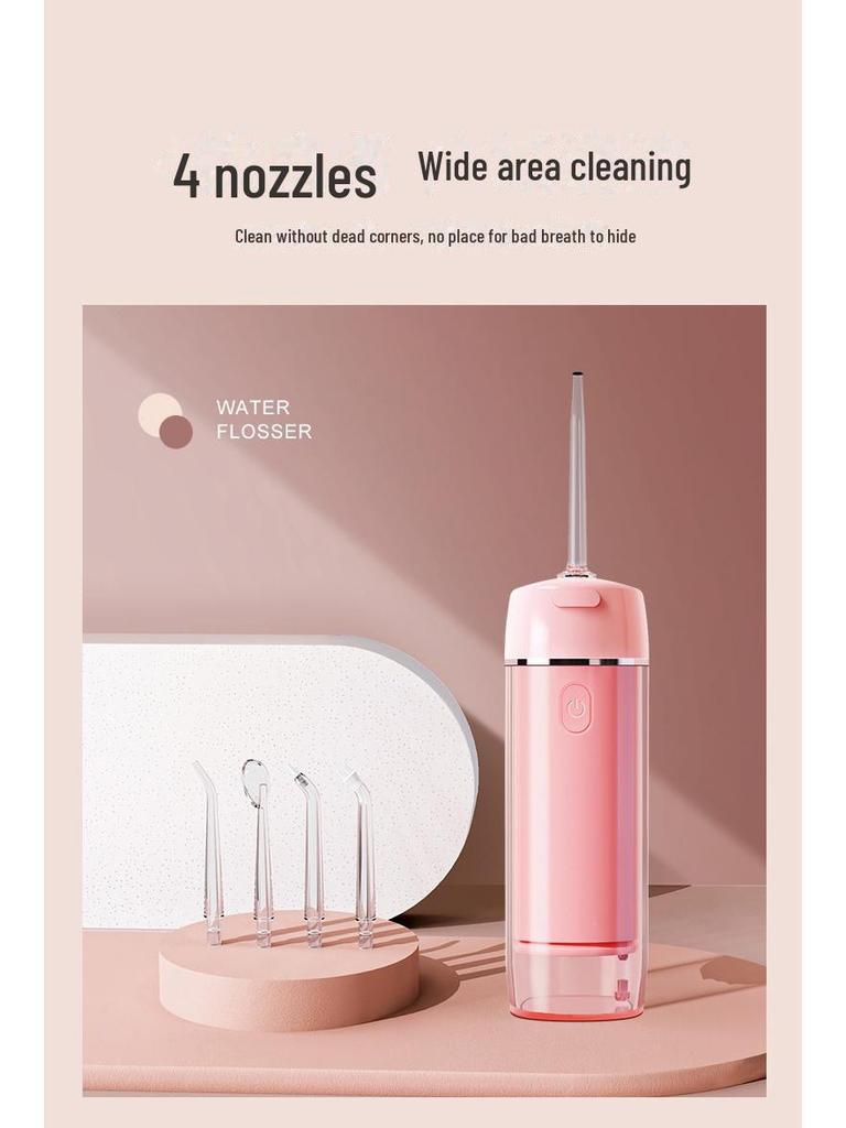 Portable Electric Dental Water Flosser for Stain Removal and Oral Cleaning