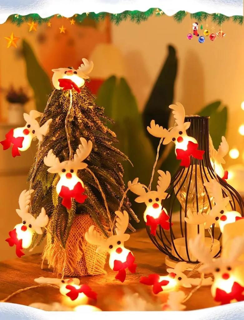 Snowman Christmas LED Garland String Light Merry Christmas Decorations For Home 2025 Cristmas Tree Ornament Xmas Navidad Gifts