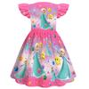 83119 Kids Girls Princess Rosalina Print Multi-color Dress