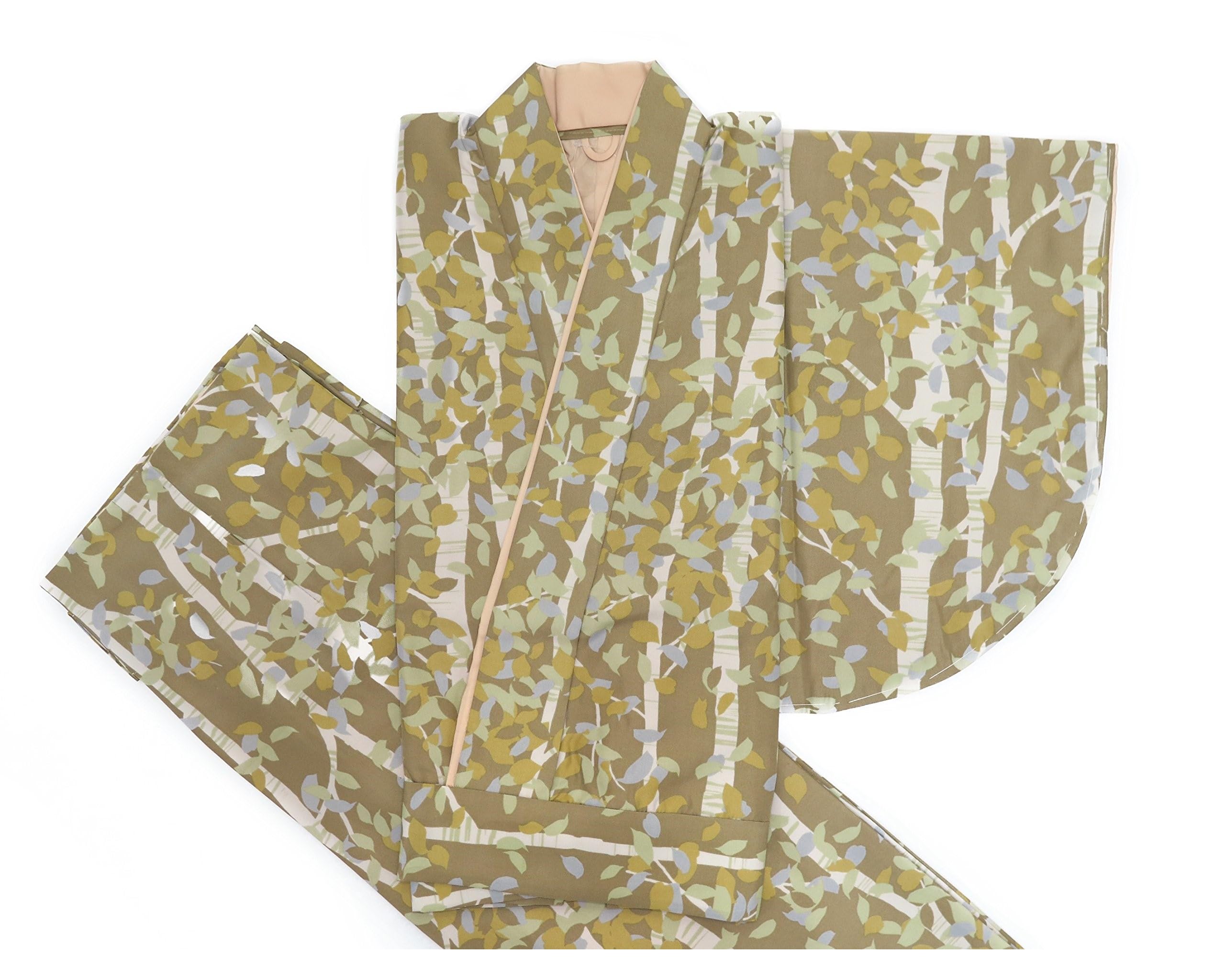 

Кимоно Муромати для женщин RK Рёко Кикучи Кимоно, которое можно стирать, Один размер подходит большинству Цвет RKNb4920 [Киото ст. ] Двухчастный «Листья Угуису»