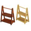Mini Wooden Shelf For Dollhouses Accessories Compact Display Rack With Design