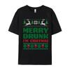 Merry Drunk I Im Christmas I Ugly TShirts Comfortable Tops Tees Fitted Casual Crew Neck Top TShirts