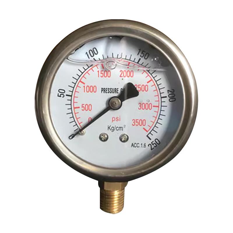 FTB Oil-filled Shock-Resistant Vertical Pressure Gauge
