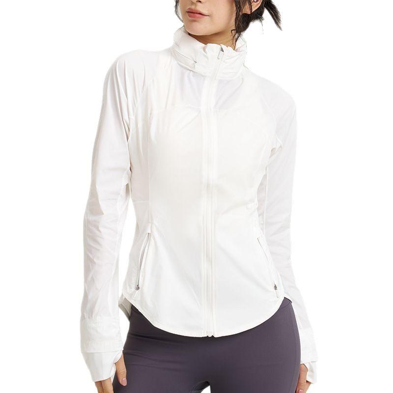 Summer light and breathable cool outdoor cycling sunscreen clothing skin clothing UV protection running slim sportswear women