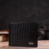 Small Textured Men's Wallet Made of Genuine Leather with Embossed CANPELLINI 21748 Black