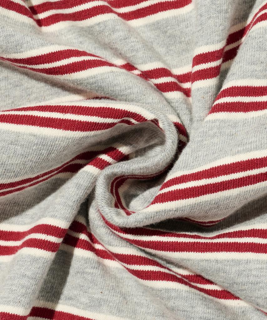 TAILOR STUDIO Striped Marine Cotton Long Sleeve (Grey/Red)