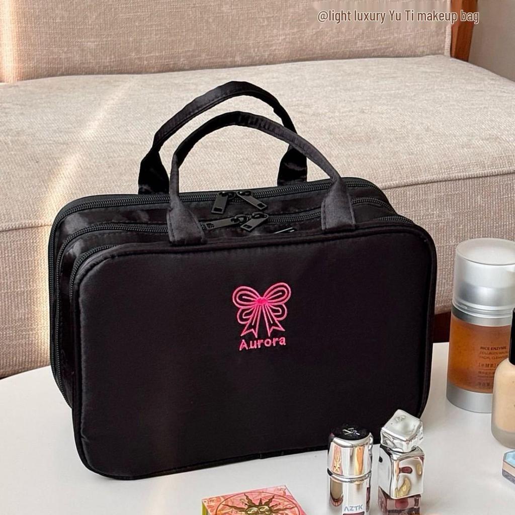 Dreilagige tragbare Make-up-Tasche – Großes Fassungsvermögen, wasserdicht, reisefreundlich