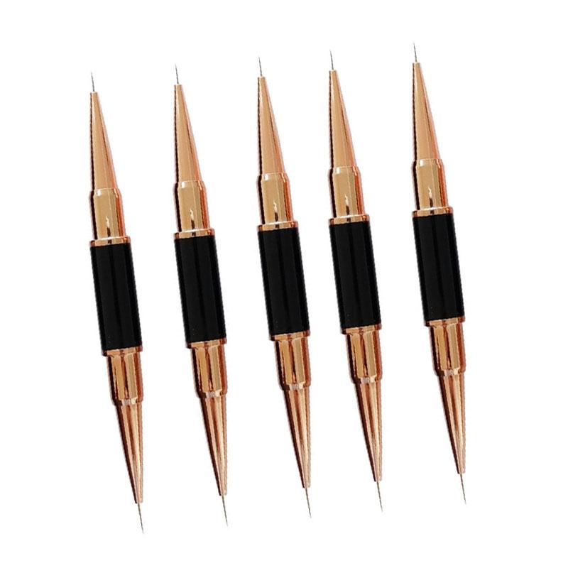 

5Pcs Nail Art Brush Double Ended Nail Design Painting Brush Nail Dotting Tool for Nail Salon