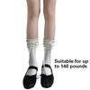 Fashionable Over The Knee Socks with Cute Ribbon Bowknot Stretchy Lace Trimmed Thigh High Long Stockings for Women