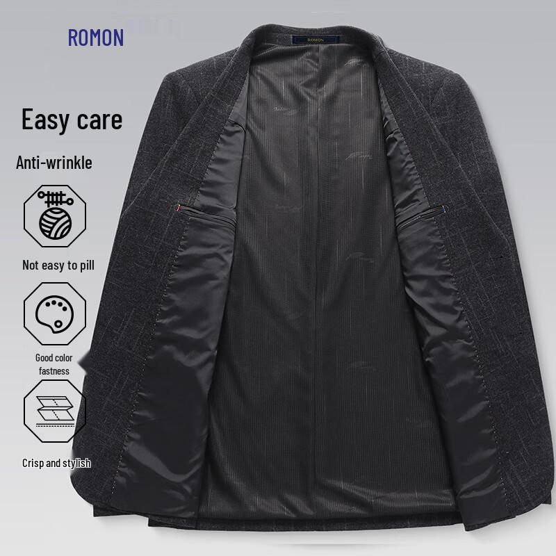 ROMON Men's Anti-Wrinkle Business Casual Suit Jacket
