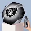 Las Vegas Raiders Printed 5?Fold Mini Umbrella 8?Rib Windproof Compact Umbrella For Women Pocket Carry