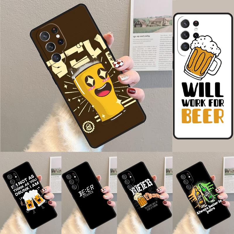 Beer Alcohol soft Phone Case for Samsung Galaxy note 10 pro S26 Ultra S23 S24 FE S25 S21 S22 PLUS shockproof Cove