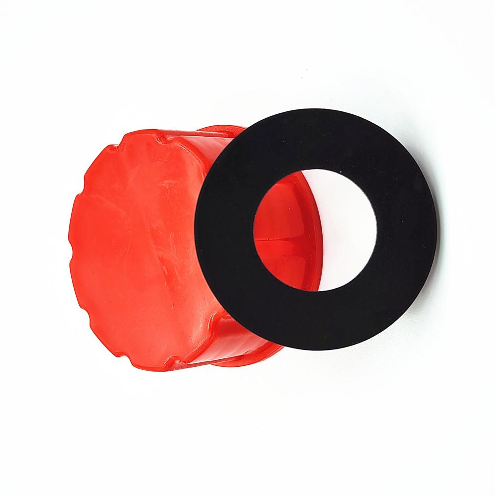 4pcs High Quality 1.75"  Coarse Thread Gas Can Replacement Solid Base Caps Red
