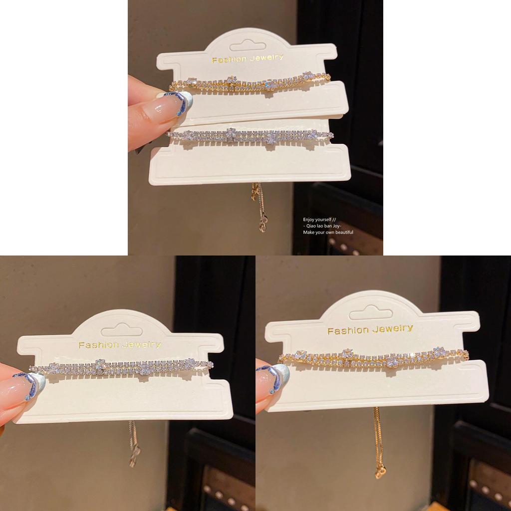 Leichte Luxus-Kupfer-Handkette mit Blüten-Design für modische Damen-Accessoires